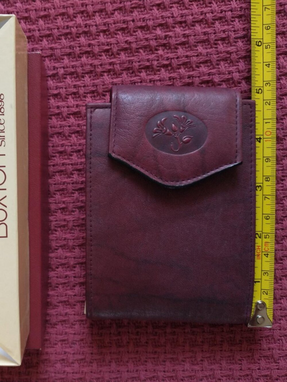 Buxton Women's Vintage Heiress Billfold Burgundy Leather Wallet NWT in Box - Picture 3 of 13